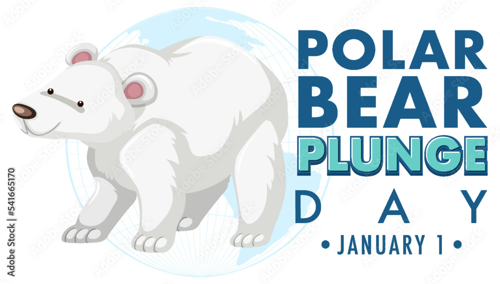 Sticker  Polar Bear Plunge Day January icon