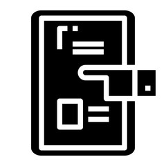 tablet glyph icon style