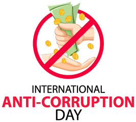 International anti corruption day December icon banner