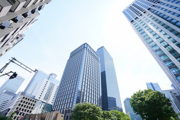 Obraz premium 都会のビル街