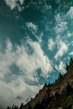 Fairy Meadows Nanga Parbat Blue Sky Clouds Beautiful Landscape Mountains View