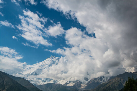 Fairy Meadows Nanga Parbat Blue Sky Clouds Beautiful Landscape Mountains View