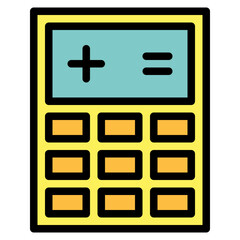 Fototapeta premium calculator filled outline icon style
