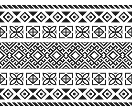 Seamless aztec ethnic tribal pattern. Background for fabric, wallpaper, card template, wrapping paper, carpet, textile, cover. ethnic style pattern