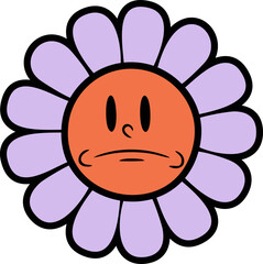 Groovy Flower Cartoon Character