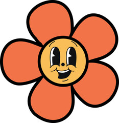 Groovy Flower Cartoon Character