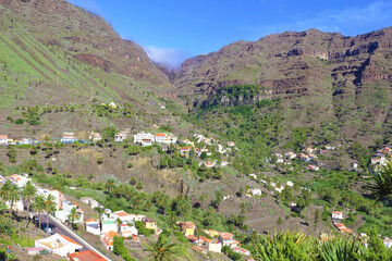 Fototapeta na wymiar Barranco de Valle Gran Rey, La Gomera