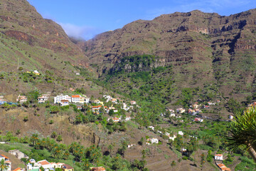 Fototapeta na wymiar Barranco de Valle Gran Rey, La Gomera