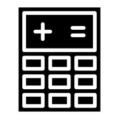 Fototapeta premium calculator glyph icon style