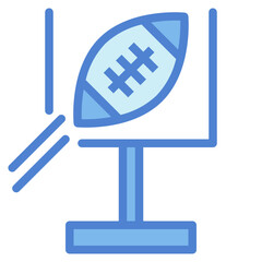 American football two tone icon style