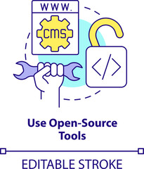 Creating websites app screen Icon vector