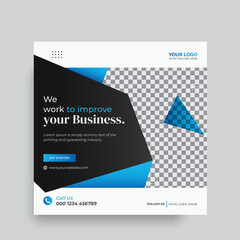 Digital Business marketing and corporate social media banner and Instagram post template design.