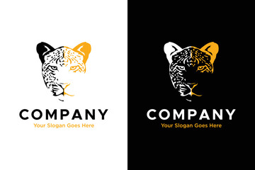 leopard face logo © wastucitra