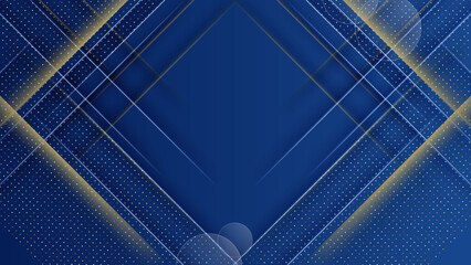 Abstract blue and gold shapes background