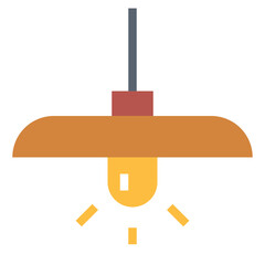 ceiling lamp flat icon style