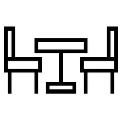 dining table line icon style