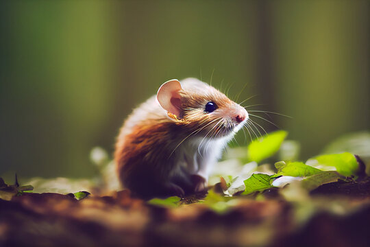 Cute Dormouse in the wood
