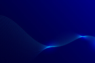 Abstract wave technology background with blue light digital effect corporate concept