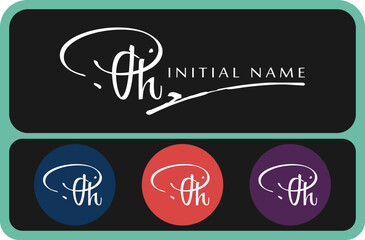 Ph P h initial handwriting Ph initial handwriting signature logo template vector hand lettering for designs or for identity