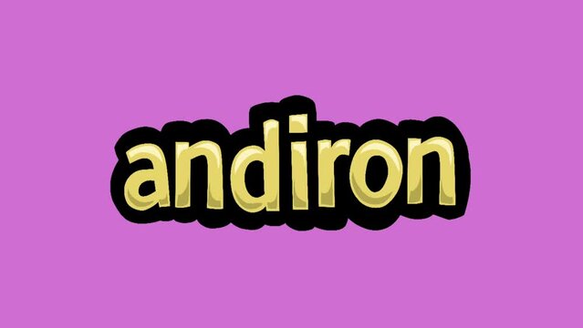 Pink screen animation video written ANDIRON