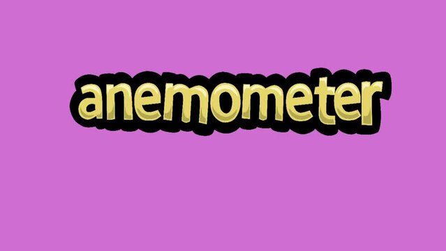 Pink screen animation video written ANEMOMETER