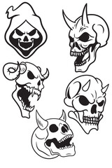 set of skull collection