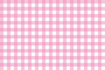 Seamless pattern with pink gingham check , plaid repeat background for textile ,book cover, wrapping paper, tablecloths. - obrazy, fototapety, plakaty
