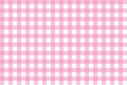 Seamless pattern with pink gingham check , plaid repeat background for textile ,book cover, wrapping paper, tablecloths.