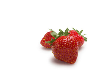 Strawberries isolated in white background