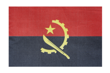 National flag of the country Angola, isolate