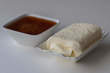 Cream (butter cream) and pine honey for Turkish breakfast