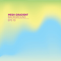 Abstract trendy colorful mesh gradient blurred background