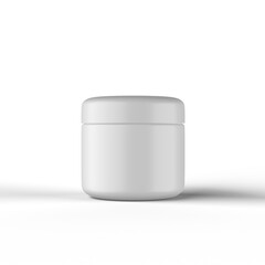 Matte Plastic Jar 3D Rendering