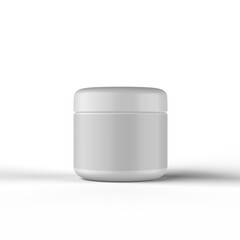 Matte Plastic Jar 3D Rendering