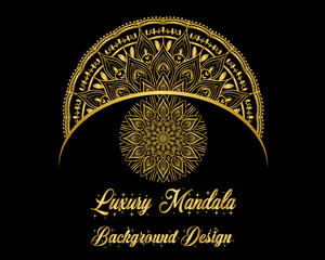 luxury mandala design backgound,Black and white backgound design Round frame simple cover, template background.