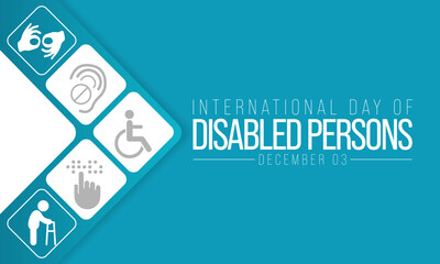 International Day of Persons with Disabilities (IDPD) is celebrated every year on 3 December. to raise awareness of the situation of disabled persons in all aspects of life. Vector illustration