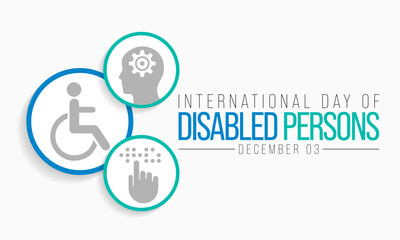 International Day of Persons with Disabilities (IDPD) is celebrated every year on 3 December. to raise awareness of the situation of disabled persons in all aspects of life. Vector illustration