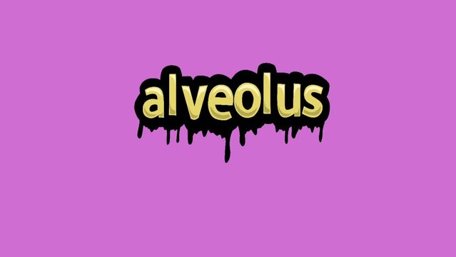 Pink screen animation video written ALVEOLUS 