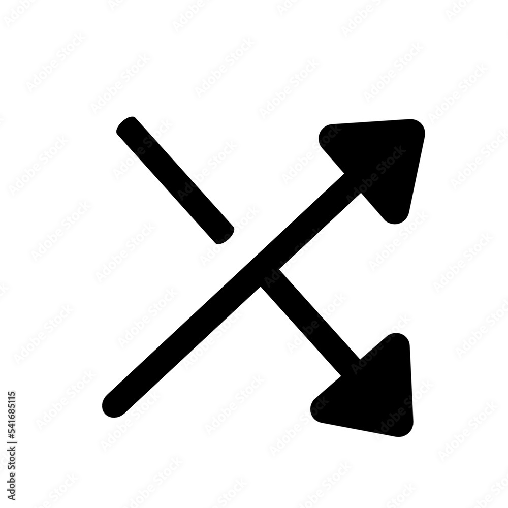 Wall mural Two crossing arrows symbol icon 