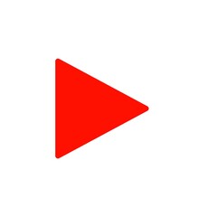 Red play icon , red triangle arrow icon 