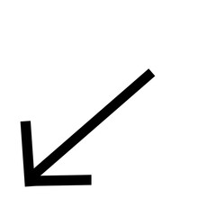 Diagonal left down arrow icon 