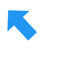 Blue diagonal arrow up left icon