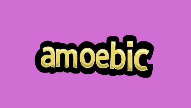 Pink screen animation video written AMOEBIC 