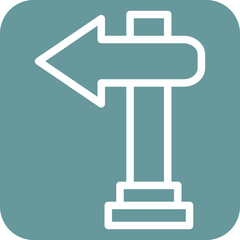 Signboard Left Icon Style