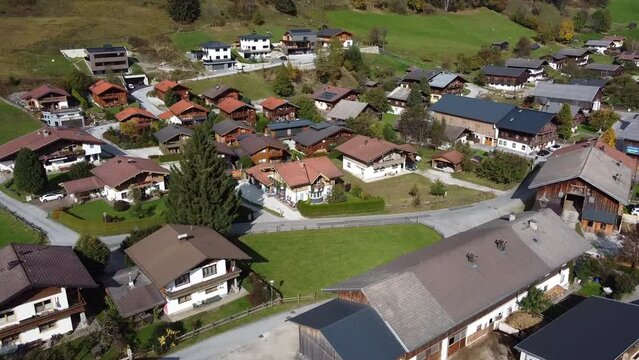 Salzburg, Pinzgau, Bramberg am Wildkogel Dorf Panorama 