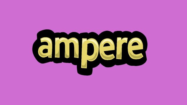Pink screen animation video written AMPERE