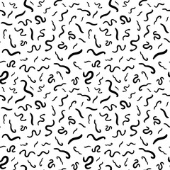 Seamless pattern with Helminths and Roundworms - vector background