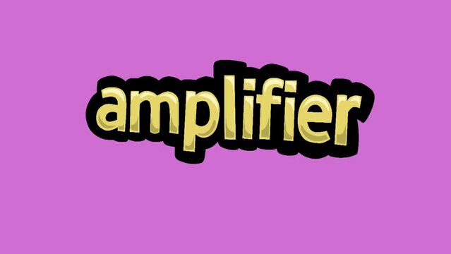 Pink screen animation video written AMPLIFIER 