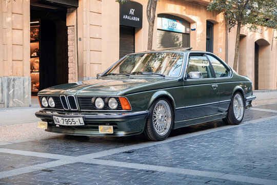 SAN SEBASTIAN, SPAIN-OCTOBER 22, 2022: BMW 635 CSi (E24), First generation of BMW 6 Series