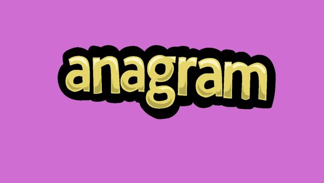Pink screen animation video written ANAGRAM